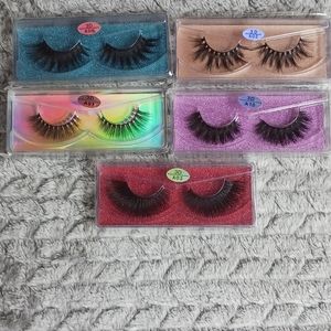 5 3D VOLUME NATRUAL STYLE LOOKING FALSE FAUX MINK EYELASHES